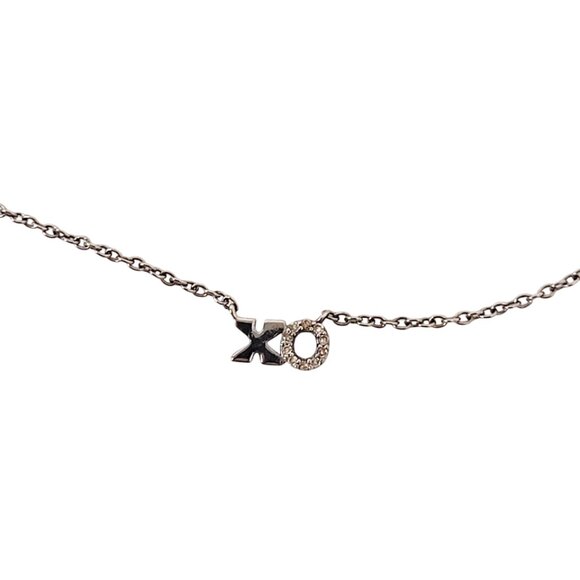 Sterling Silver XO Dainty Chain Necklace - Picture 3 of 6